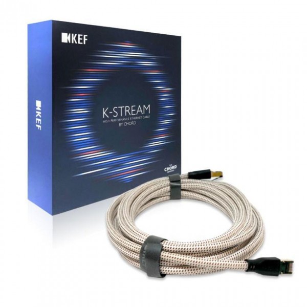 KEF K-Stream Ethernet Kablosu 6 metre Beyaz/Altın