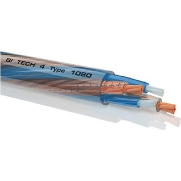 Oehlbach Bi-Amping/Bi-Wiring için Hoparlör Kablosu Transparan/Mavi (Metrelik)